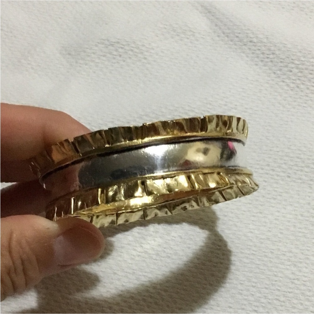 BOTIQUE COLOR GOLD SILVER WIDE SMALL  BRACELET
